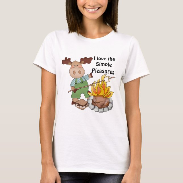 Camiseta Camping Moose - t-shirt divertida (Frente)