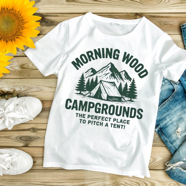 Camiseta Camping Morning Wood (Criador carregado)