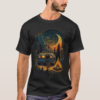 Camiseta Camping  Motorhome RV Outdoor Nature Vibes