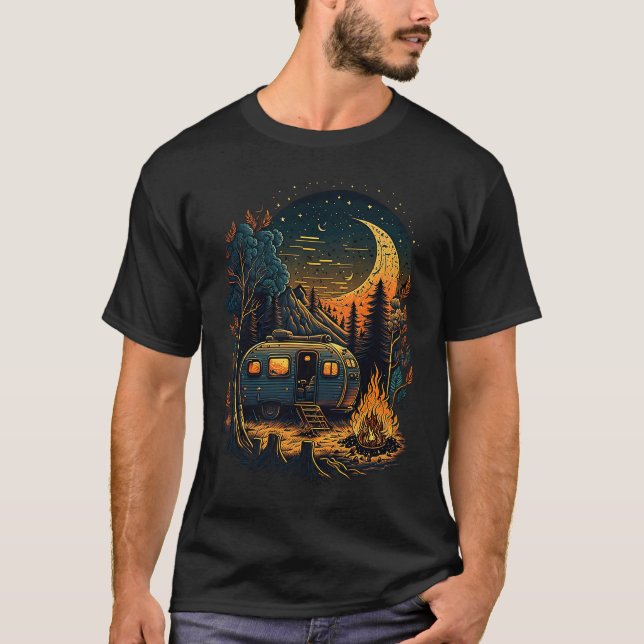 Camiseta Camping  Motorhome RV Outdoor Nature Vibes (Frente)