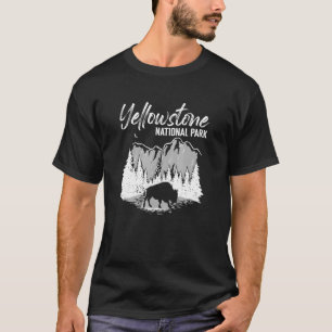 Camiseta Camping Mountain Buffalo Yellowstone Natio