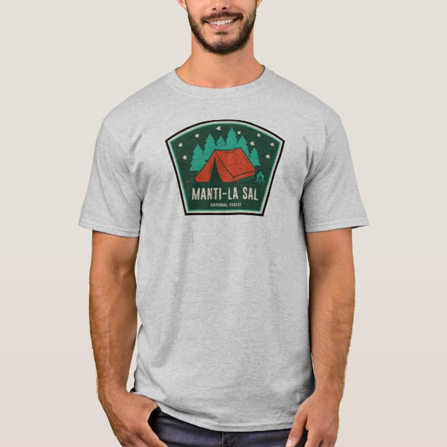 Camiseta Camping Nacional da Floresta Manti-La Sal (Frente)