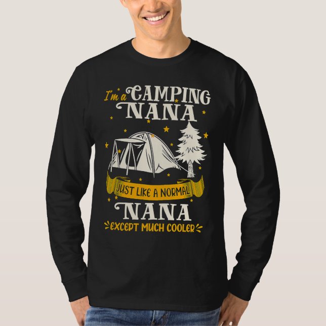 Camiseta Camping Nana Much Cooler For Nana (Frente)