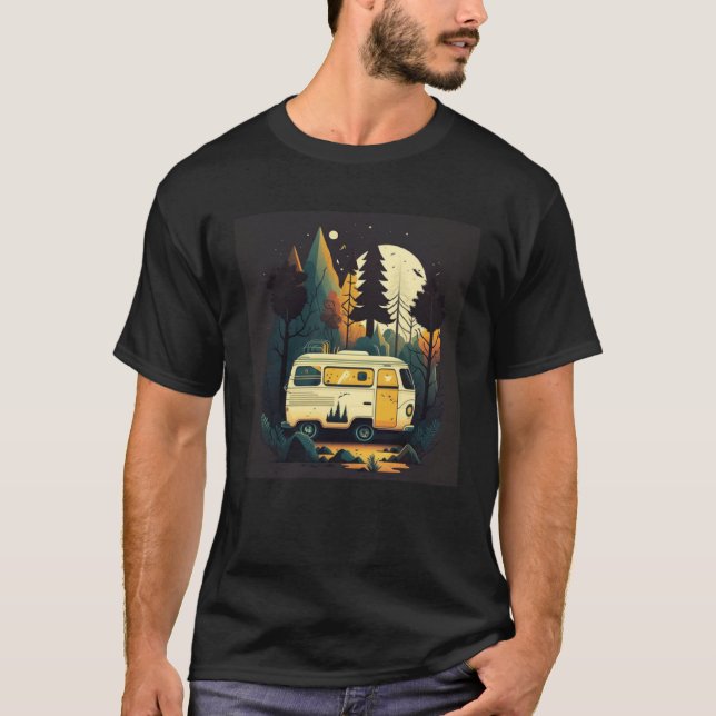 Camiseta Camping Outdoor Adventure Forest (Frente)