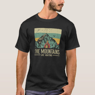 Camiseta Camping & Retro Hiking I Mountain Estão Esperando 