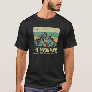 Camiseta Camping & Retro Hiking I Mountain Estão Esperando 