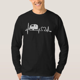 Camiseta Camping Ritmo Cardíaco ECG Caravana WoWa Camping