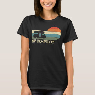 Camiseta Camping Rv Co-Piloto Motorhome Campervan Retro