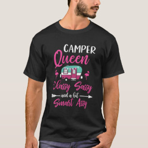 Camiseta Camping Rv Gi Da Camper Queen Classy Sassy Smart A
