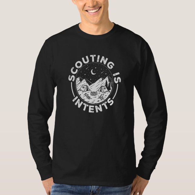 Camiseta Camping Scout Outdoor Scouting Is Intents (Frente)