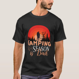 Camiseta Camping Season Is Back Retro Sunset Outdoor Advent
