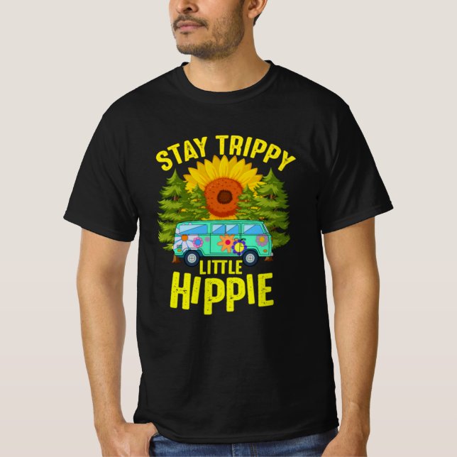 Camiseta Camping Shirt, Fique Trippy Hippie (Frente)
