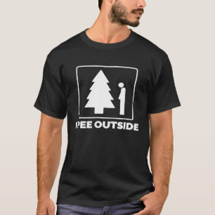 Camiseta Camping Shirt I Pee Fora De Camping T Shirt Engraç