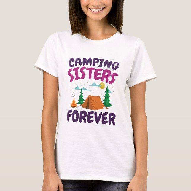 Camiseta Camping Sisters Forever (Frente)
