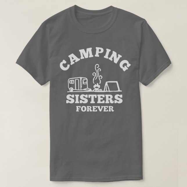 Camiseta Camping Sisters Forever (Frente do Design)