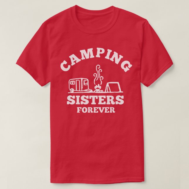 Camiseta Camping Sisters Forever (Frente do Design)