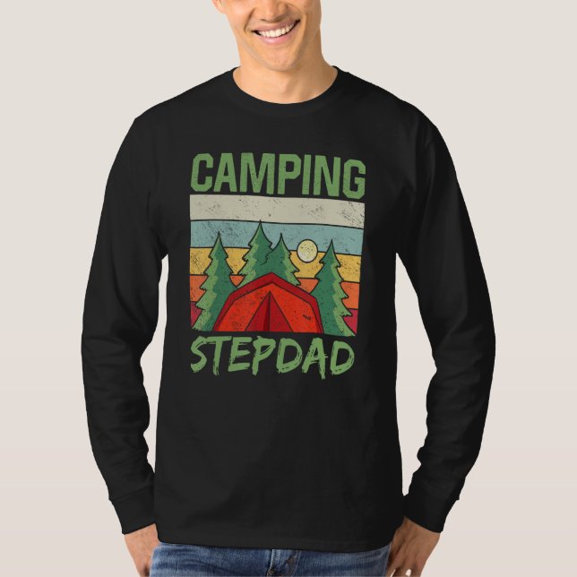 Camiseta Camping Stepdad Campfire Camp Camper Campsite (Frente)