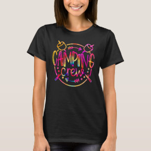 Camiseta Camping Tie Dye Para Camping Familiar