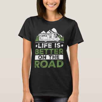 Camiseta Camping Trailer On The Road Camper