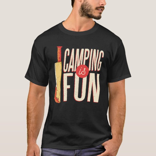 Camiseta Camping Trip Bloody Knife True Crime Family Vacati (Frente)