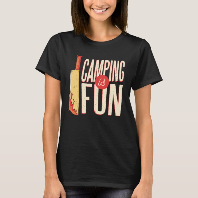 Camiseta Camping Trip Bloody Knife True Crime Family Vacati (Frente)