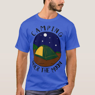 Camiseta Camping Under The Moon  Summer Camping Nature Moun
