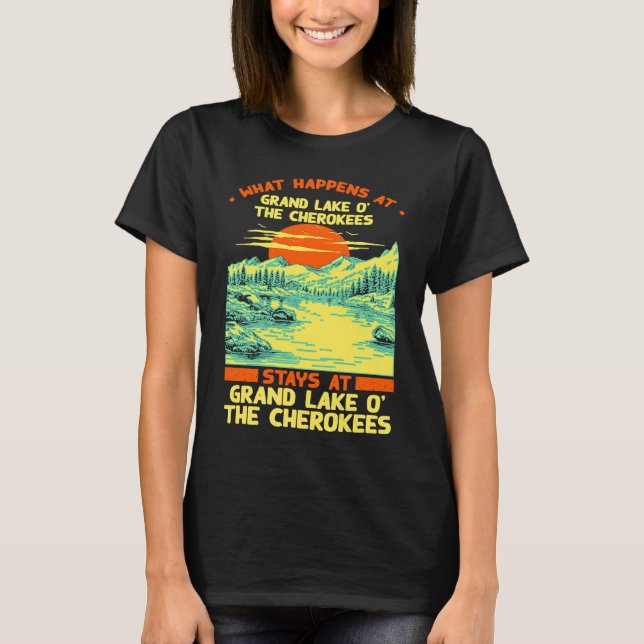 Camiseta Camping US Lake Vacation Grand Lake O' The Cheroke (Frente)