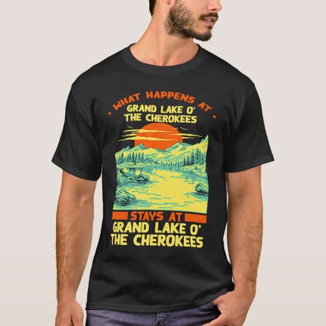 Camiseta Camping US Lake Vacation Grand Lake O' The Cheroke (Frente)