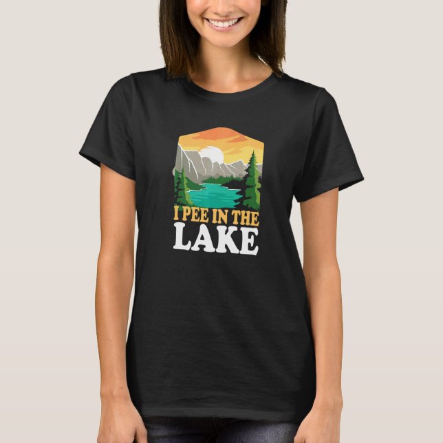 Camiseta Camping Vacination Stuff I Pee In The Lake Premium (Frente)
