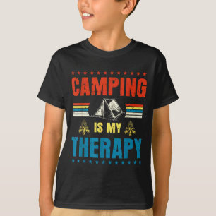 Camiseta Camping vintage é terapia aventura em família