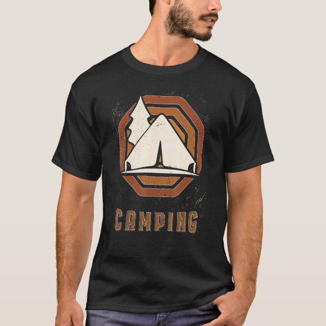 Camiseta Camping Vintage Retro Classic Love (Frente)