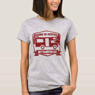 Camiseta Camping Wild dos Proprietários de Van Camper da R