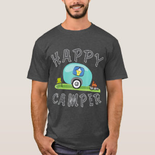 Camiseta CampingHappy Camping Trailer Camper