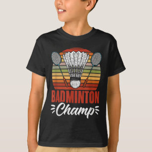 Camiseta Câmpion de Badminton Raquete Volante Badminton Vin
