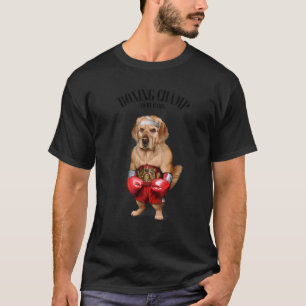 Camiseta Câmpion de Boxe Retriever Dourado Lutador de Cães