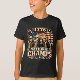 Camiseta Campions Nacionais de 1776 Patriótico Divertido Am