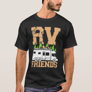 Camiseta Campista De Acampamento Rv Motorhome Amigos 2