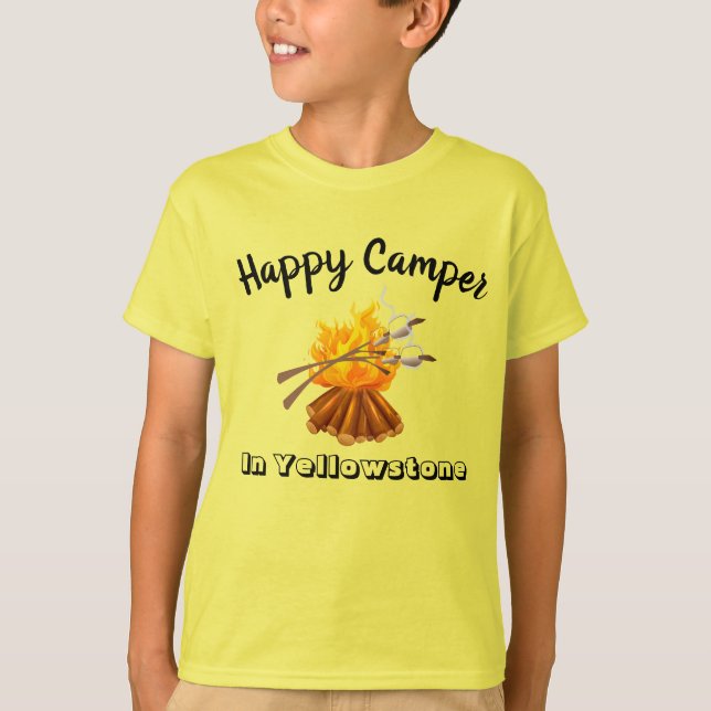 Camiseta Campista Feliz de Camisa-T (Frente)