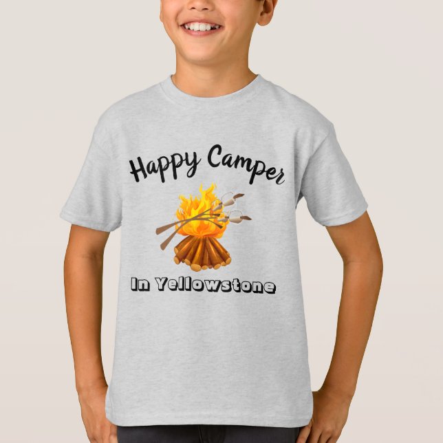 Camiseta Campista Feliz de Camisa-T (Frente)