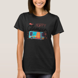 Camiseta Campista Feliz Glamper Viagem de Camping Aventura 