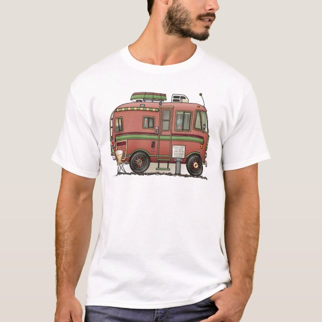 Camiseta Campista rv da roulotte de Travco (Frente)