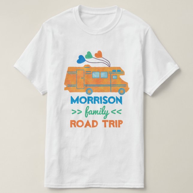 Camiseta Campista rv | das férias da viagem por estrada da (Frente do Design)