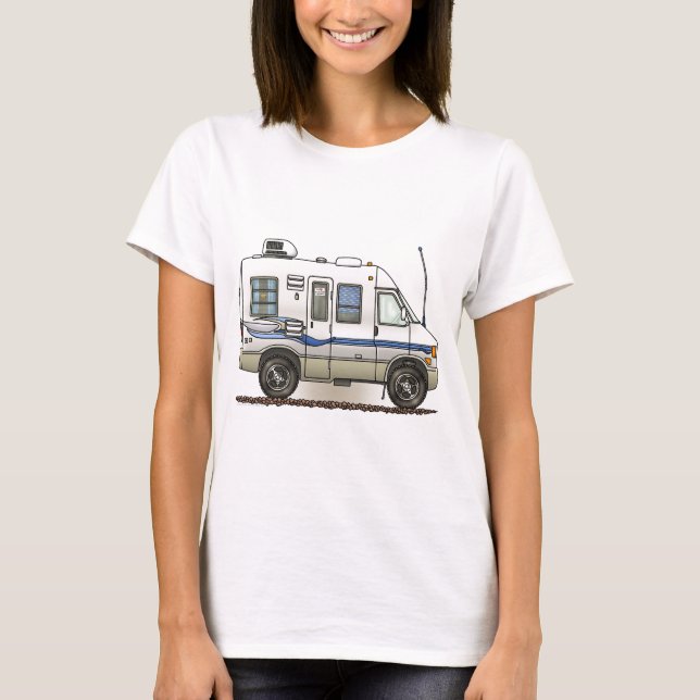 Camiseta Campista rv do Winnebago de Rialta (Frente)