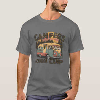 Camiseta Campistas Antigos Vão Acampar amigo