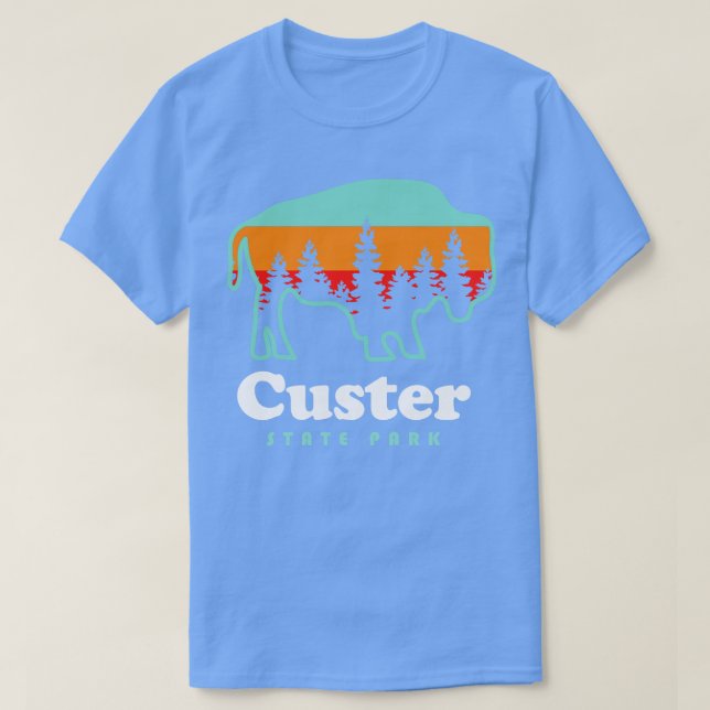 Camiseta Campo Custer State Park Bison South Dakota (Frente do Design)
