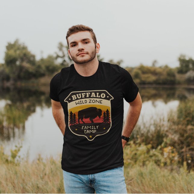 Camiseta Campo da Família de Zona Selvagem de Buffalo | Hom (Criador carregado)