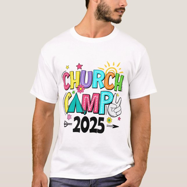 Camiseta Campo da Igreja de Groovy 2025, Campo Cristão de C (Frente)