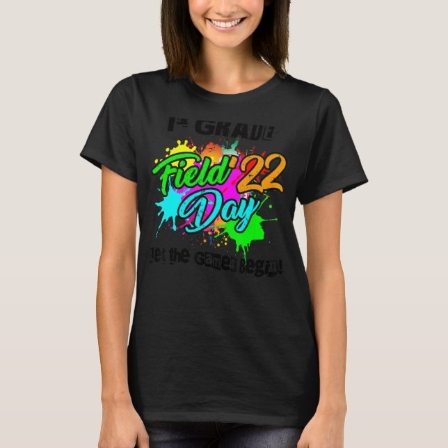 Camiseta Campo Day 2022 First Grade Permitir Que Os Jogos C (Frente)