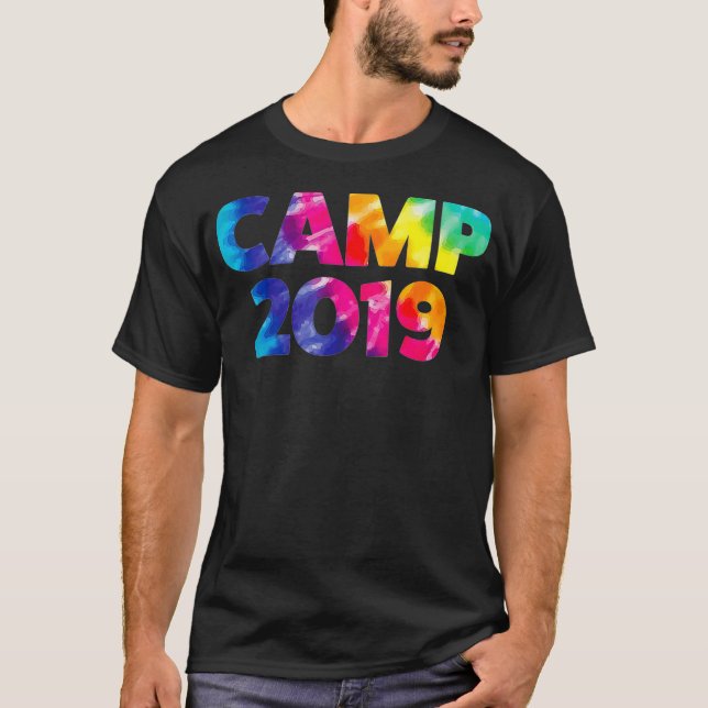 Camiseta Campo de 2019 Câmulos de Verão de 2019 Tie Dye Aut (Frente)