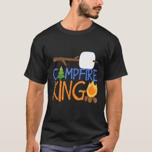 Camiseta Campo de acampamento do Rei Campfire Smores Pai Hu